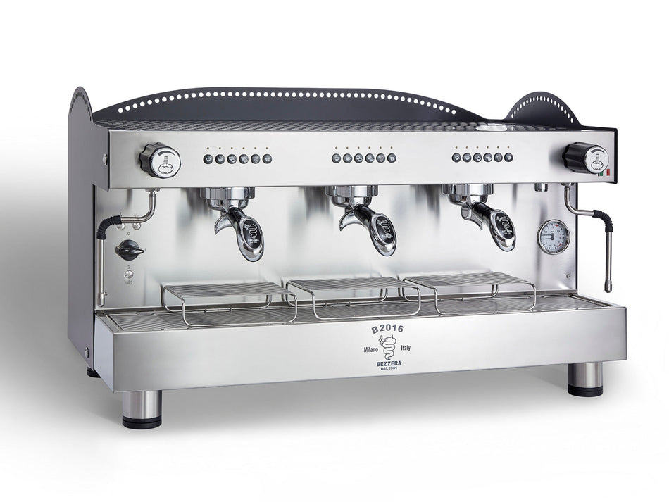 Bezzera 3L Black 3-Group Professional Espresso Machine BZB2016B3DE - BZB2016B3DE