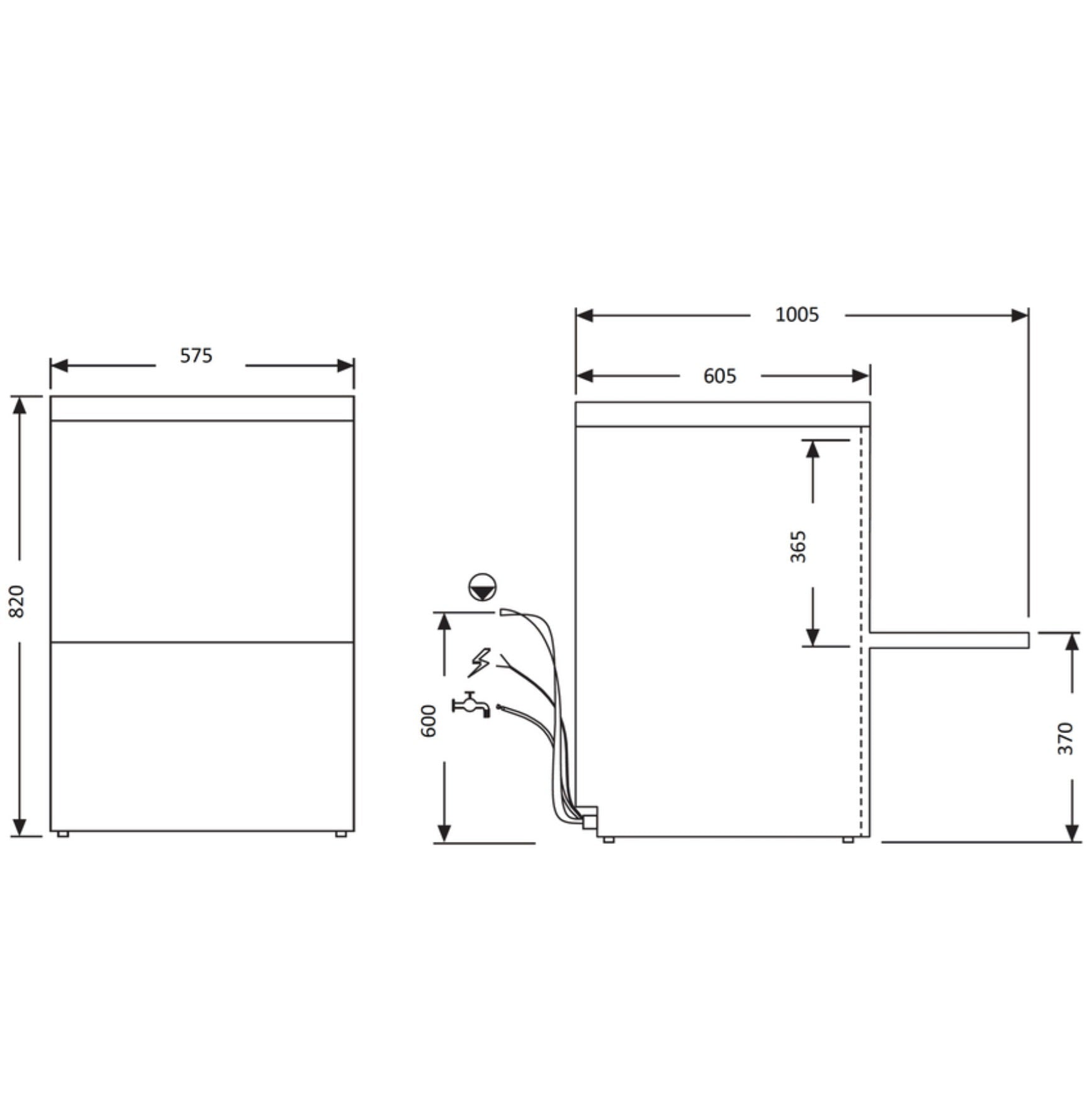 BLAST WASH Underbench Dishwasher - AT50U - Commercial Kitchen Appliances