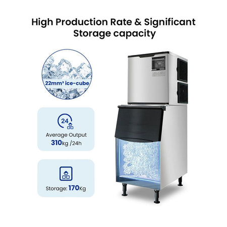 Blizzard SN-700P air-cooled cube ice maker — view 4