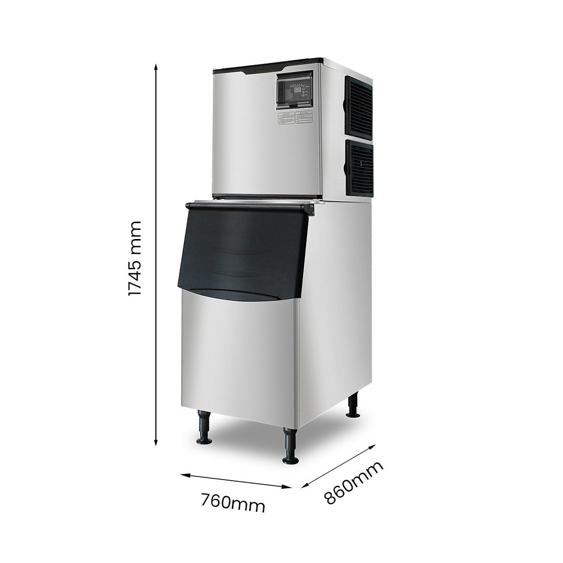 Blizzard SN-700P air-cooled cube ice maker — view 2