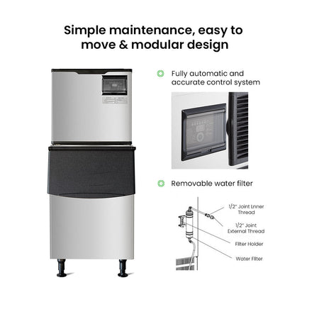 Blizzard SN-700P air-cooled cube ice maker — view 6