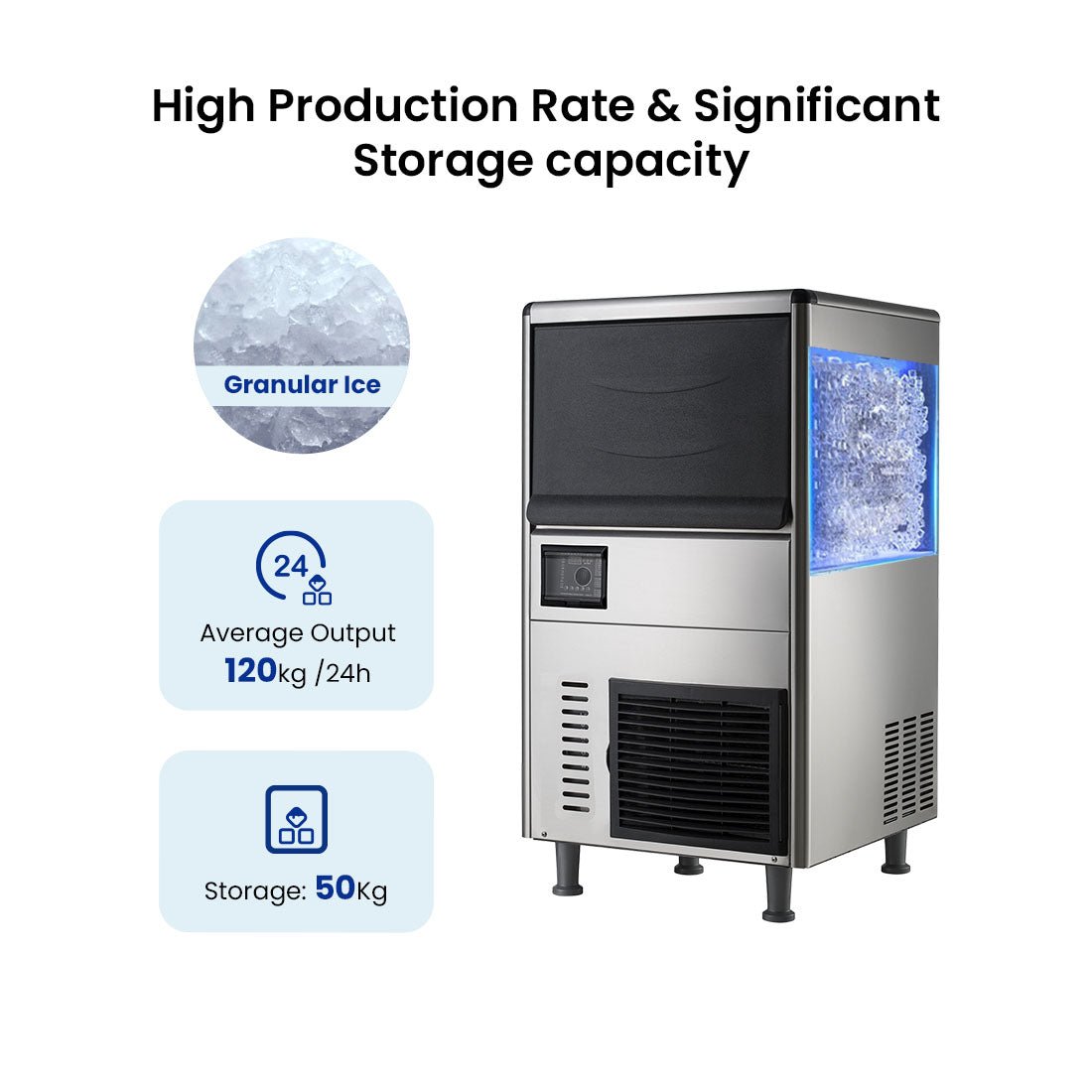 Blizzard Granular Ice Maker 120Kg SN - 128F - Commercial Kitchen Appliances