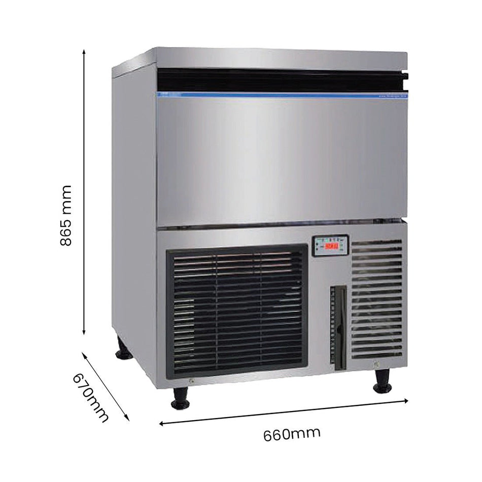 Blizzard Premium Under - Counter Ice Maker Large Cube Ice – SN - 200P - Commercial Kitchen Appliances