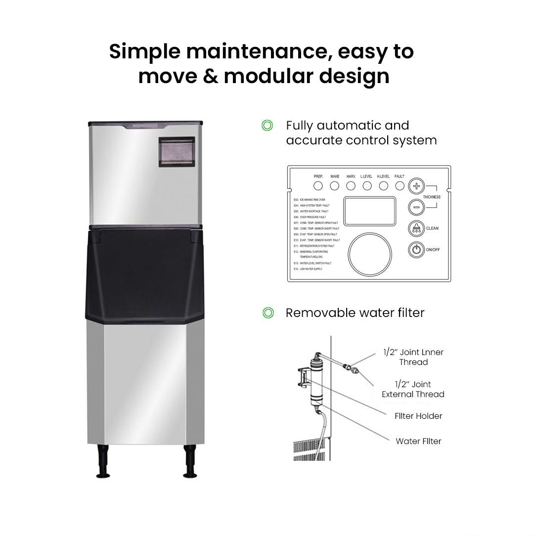 Blizzard Professional Crescent Ice Maker 145Kg/ 24hrs SN - 145C - Commercial Kitchen Appliances