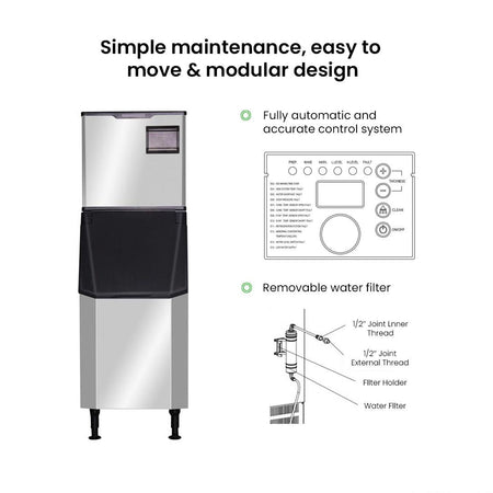 Blizzard Professional Crescent Ice Maker 145Kg/ 24hrs SN - 145C - Commercial Kitchen Appliances