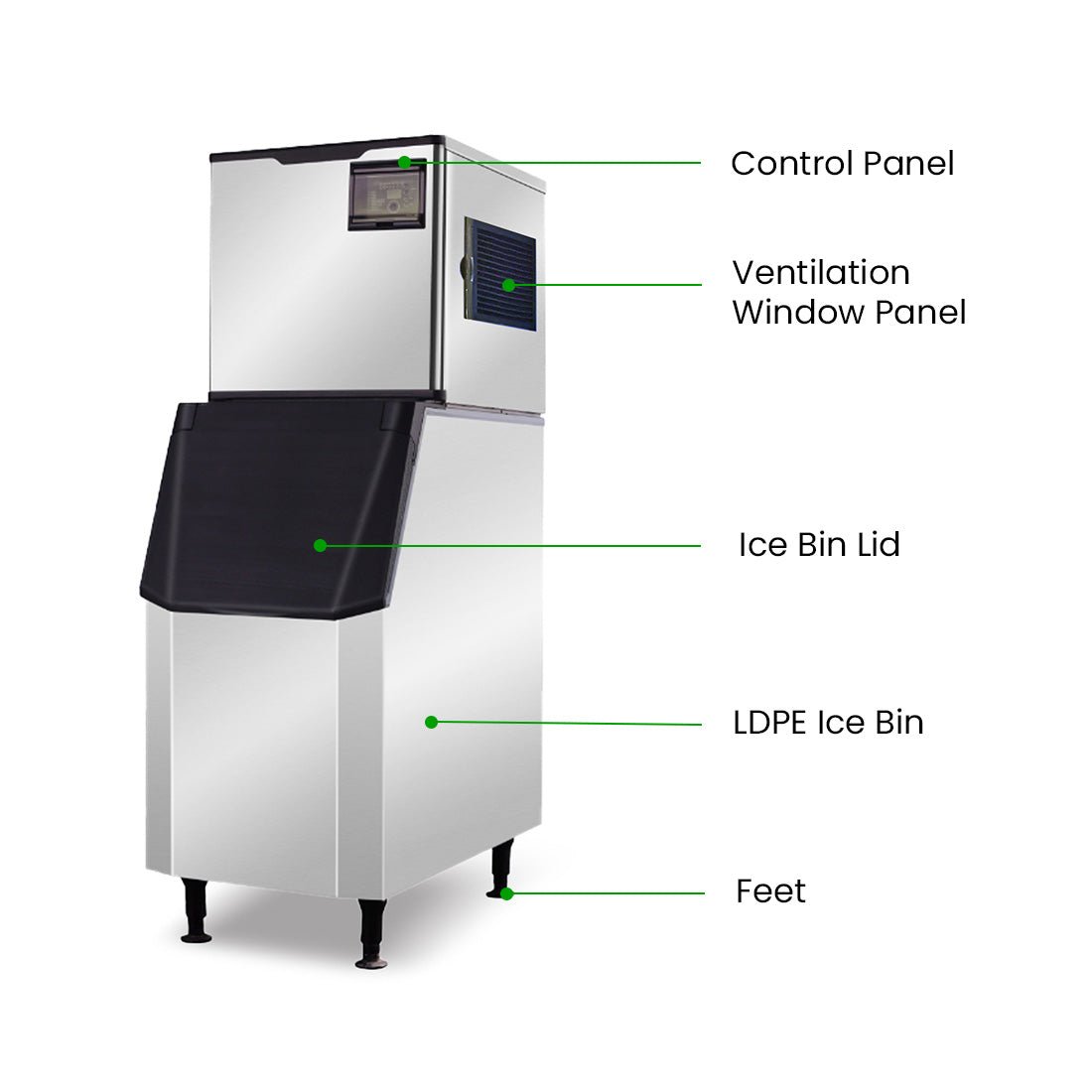 Blizzard SN-280C Professional Crescent Ice Maker 280kg/24h - Commercial Kitchen Appliances