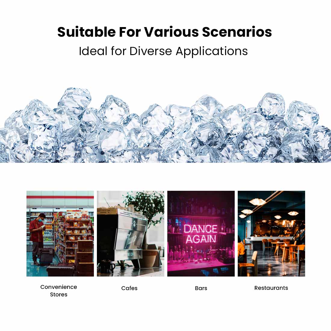 Blizzard Under Bench Cube Ice Maker Air Cooled 55kg/24Hr SN - 120P - Commercial Kitchen Appliances