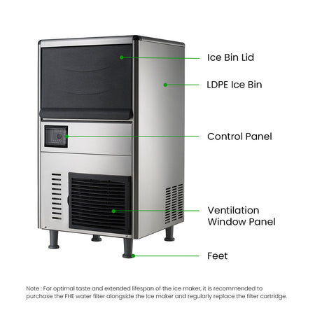 Blizzard Underbench Granular Ice Maker 60Kg SN - 068F - Commercial Kitchen Appliances