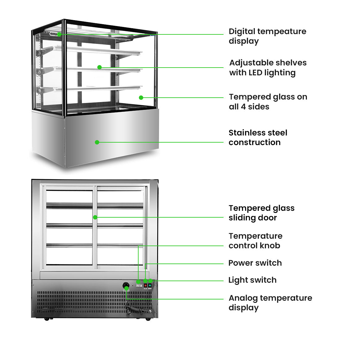Bonvue 1200mm Heated Display Cabinet - H - SF840V - Commercial Kitchen Appliances