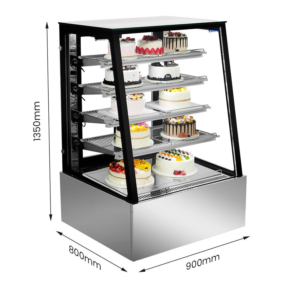 Bonvue 420L Deluxe Chilled Cake Display Cabinet Fridge SLP830C - Commercial Kitchen Appliances
