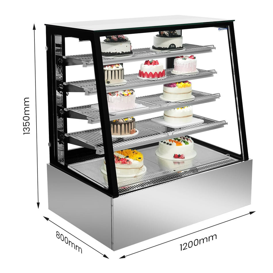 Bonvue 570L Deluxe Chilled Cake Display Cabinet Fridge SLP840C - Commercial Kitchen Appliances