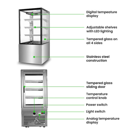 Bonvue 600mm Heated Display Cabinet - H - SF820V - Commercial Kitchen Appliances