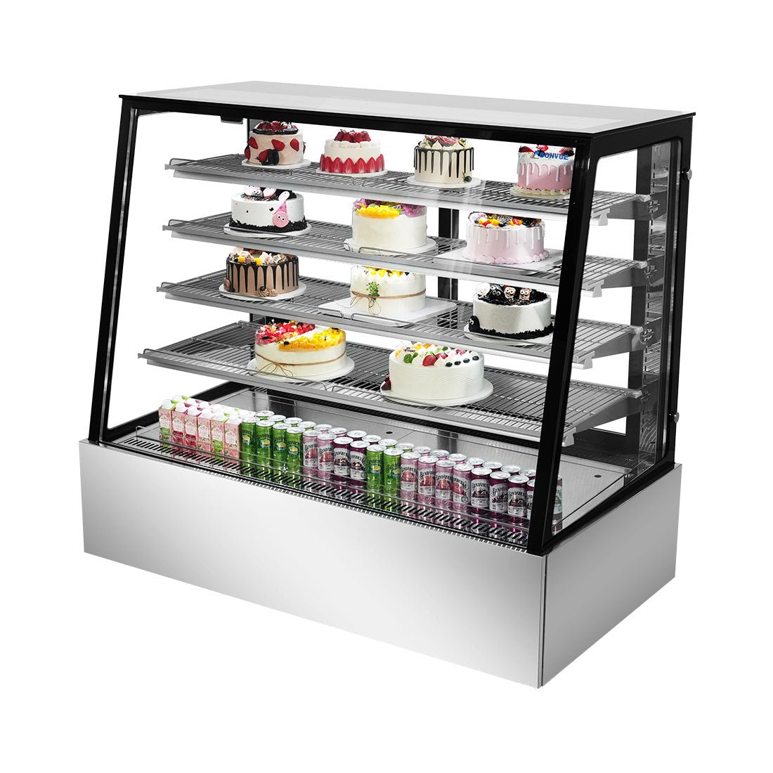 Bonvue 720L Deluxe Chilled Cake Display Cabinet Fridge SLP850C - Commercial Kitchen Appliances