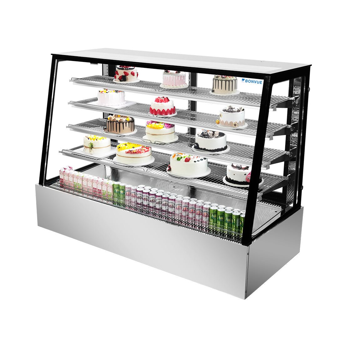 Bonvue 870L Deluxe Chilled Cake Display Cabinet Fridge 1800X800X1350 SLP860C - Commercial Kitchen Appliances