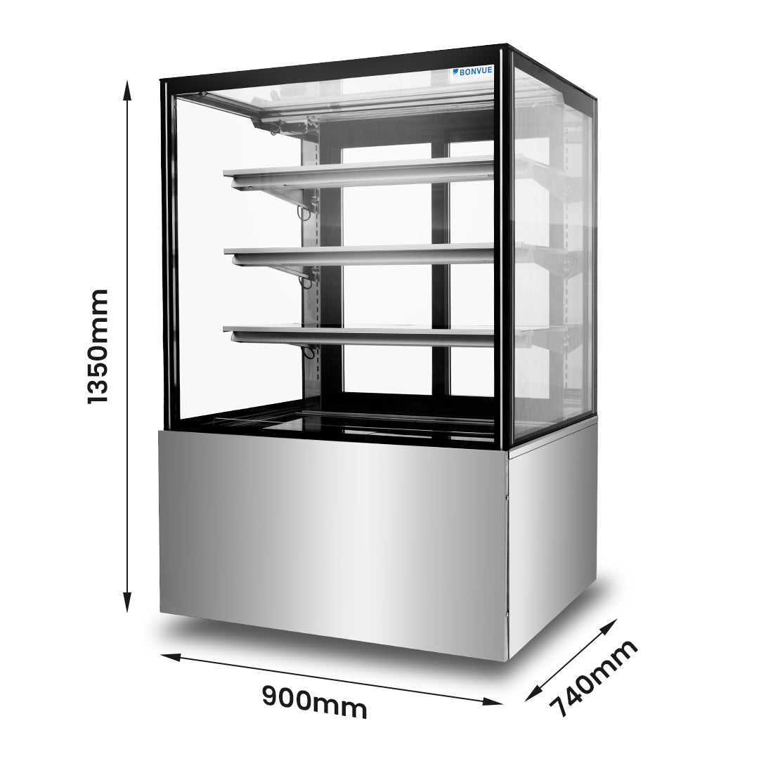 Bonvue 900mm Heated Display Cabinet - H - SF830V - Commercial Kitchen Appliances