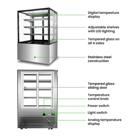 Bonvue 900mm Heated Display Cabinet - H - SF830V - Commercial Kitchen Appliances