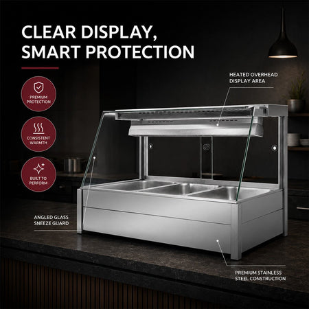 Bonvue Angled Countertop Wet and Dry Bain Marie BM11TC - Commercial Kitchen Appliances