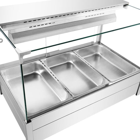 Bonvue Angled Countertop Wet and Dry Bain Marie BM11TC - Commercial Kitchen Appliances