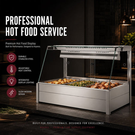 Bonvue Angled Countertop Wet and Dry Bain Marie BM11TC - Commercial Kitchen Appliances