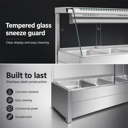 Bonvue Angled Countertop Wet and Dry Bain Marie BM11TC - Commercial Kitchen Appliances