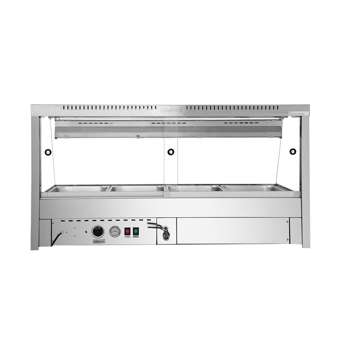 Bonvue Angled Countertop Wet and Dry Bain Marie BM14TC - Commercial Kitchen Appliances