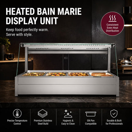 Bonvue Angled Countertop Wet and Dry Bain Marie BM14TC - Commercial Kitchen Appliances
