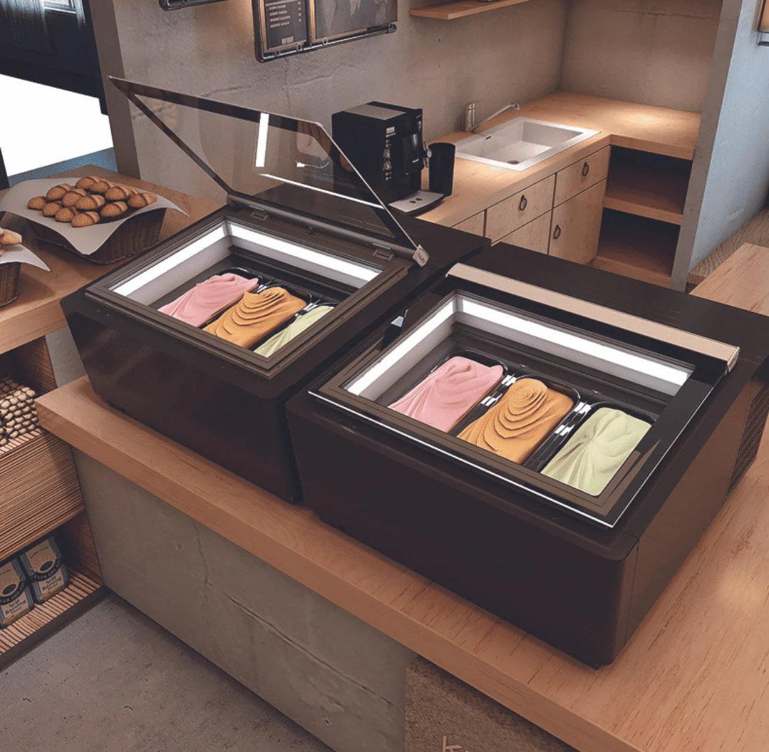 Bonvue Bench Top Gelato / Ice cream Display Showcase CGD-03B - commercial kitchen equipment - CGD-03B Image 2