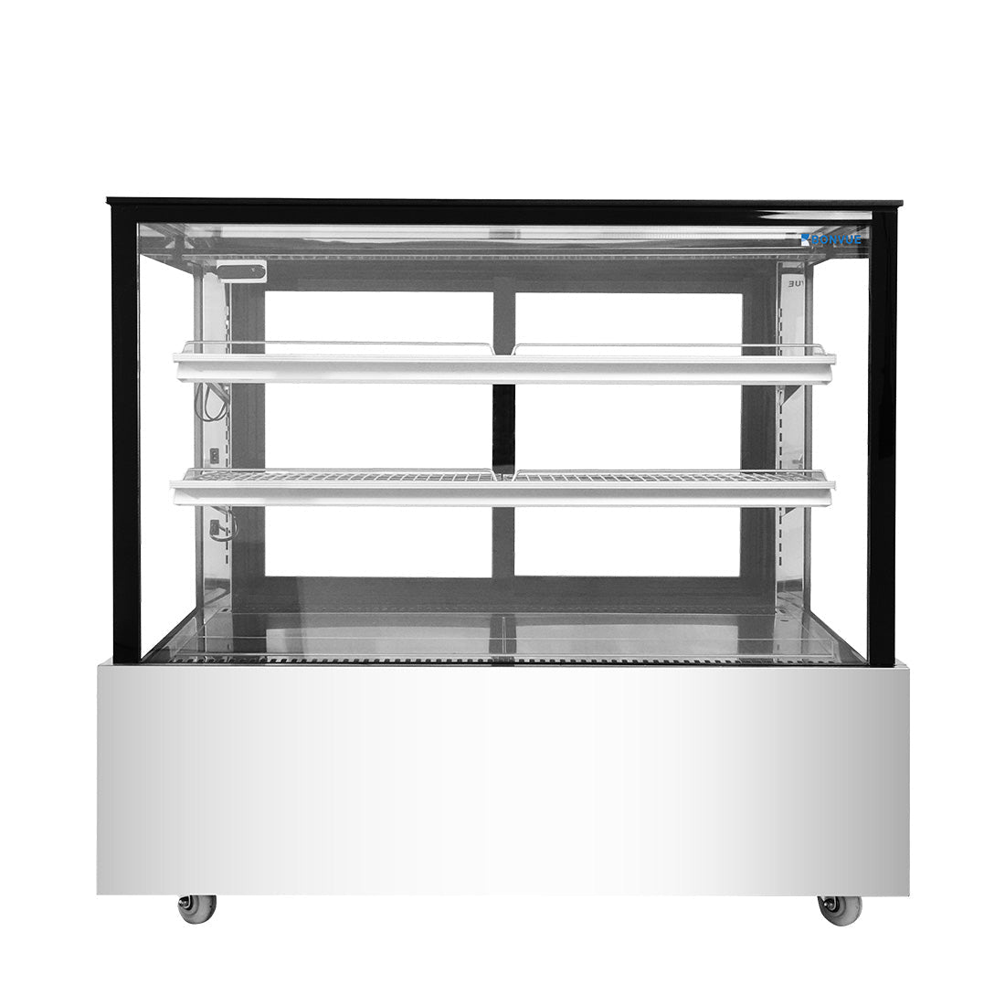 Bonvue Black Trim Square Glass Cake Display 2 Shelves 1200X700X1100 SSU120-2XB - Commercial Kitchen Appliances