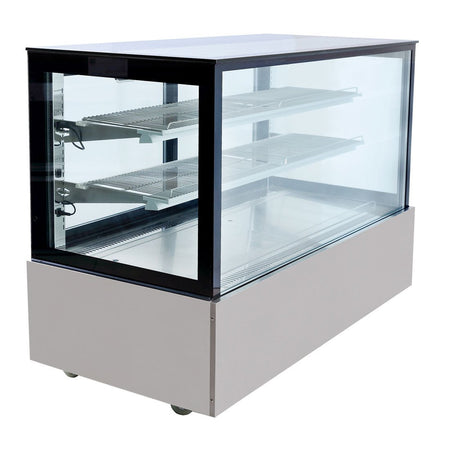 Bonvue Black Trim Square Glass Cake Display 2 Shelves SSU150 - 2XB - Commercial Kitchen Appliances
