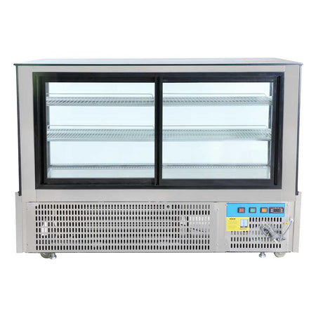 Bonvue Black Trim Square Glass Cake Display 2 Shelves SSU150 - 2XB - Commercial Kitchen Appliances