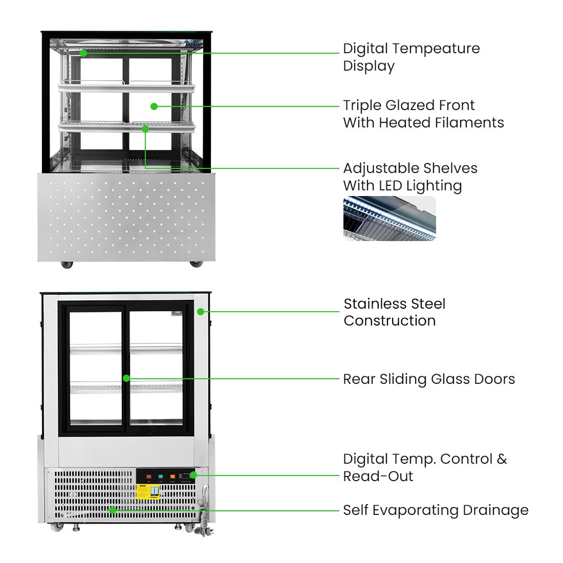 Bonvue Chilled Food Display SG090FA - 2XB - Commercial Kitchen Appliances