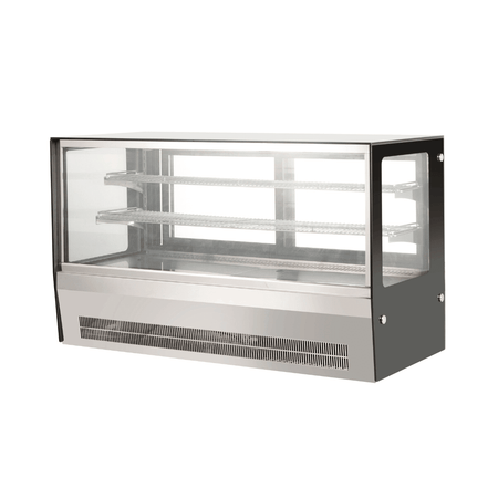 Bonvue Counter Top Square 2 Shelves Glass Cold Food Display GN-1200RT - Commercial Kitchen Appliances