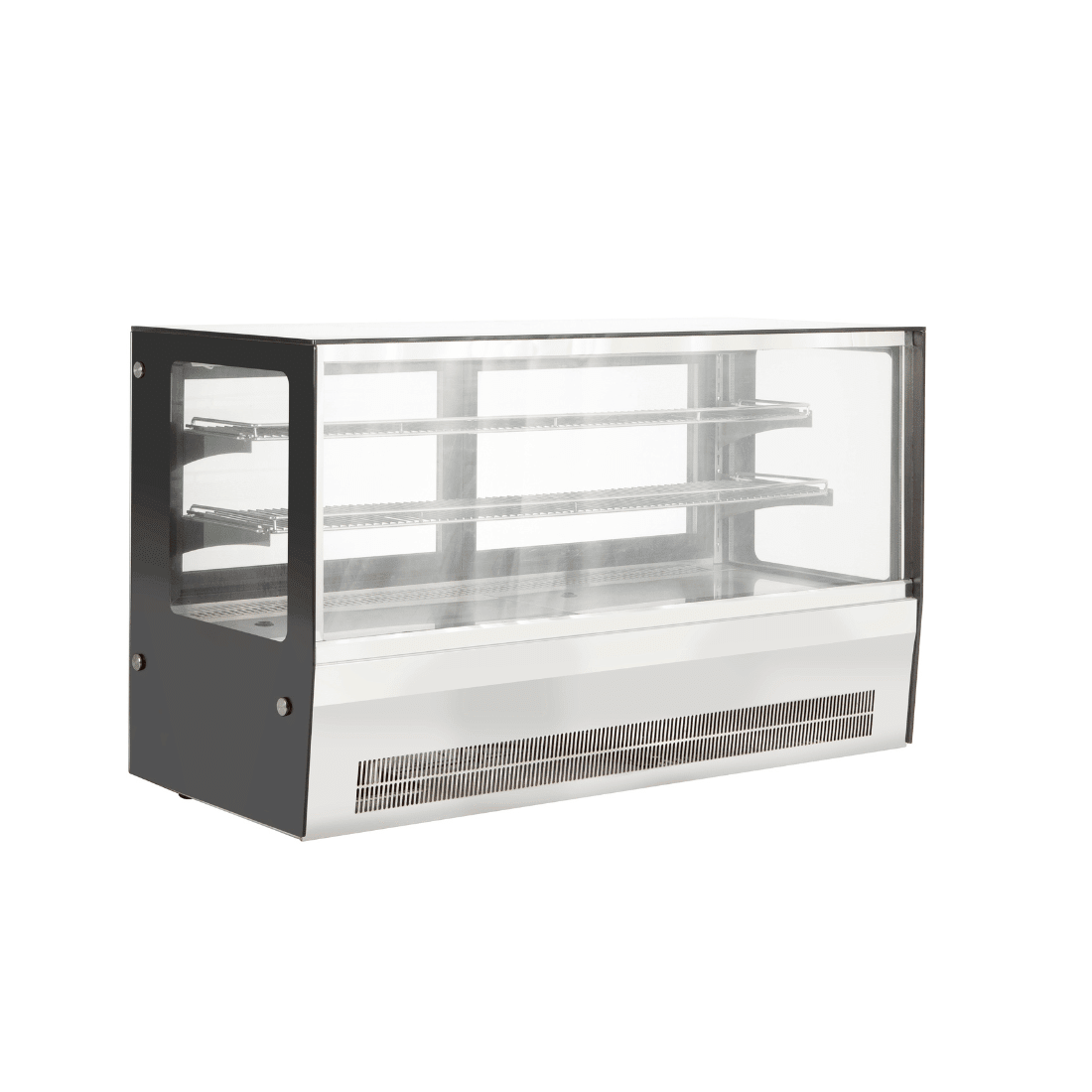 Bonvue Counter Top Square 2 Shelves Glass Cold Food Display GN - 1200RT - Commercial Kitchen Appliances