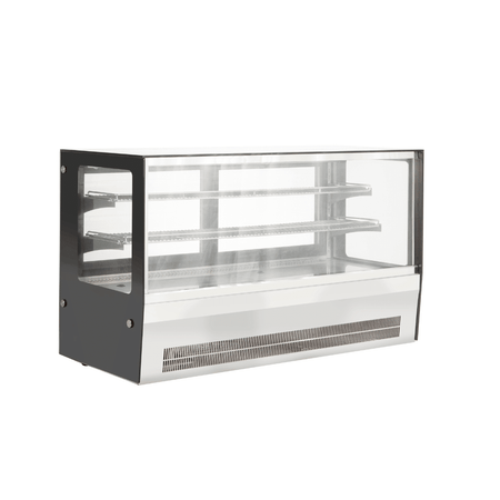 Bonvue Counter Top Square 2 Shelves Glass Cold Food Display GN - 1200RT - Commercial Kitchen Appliances