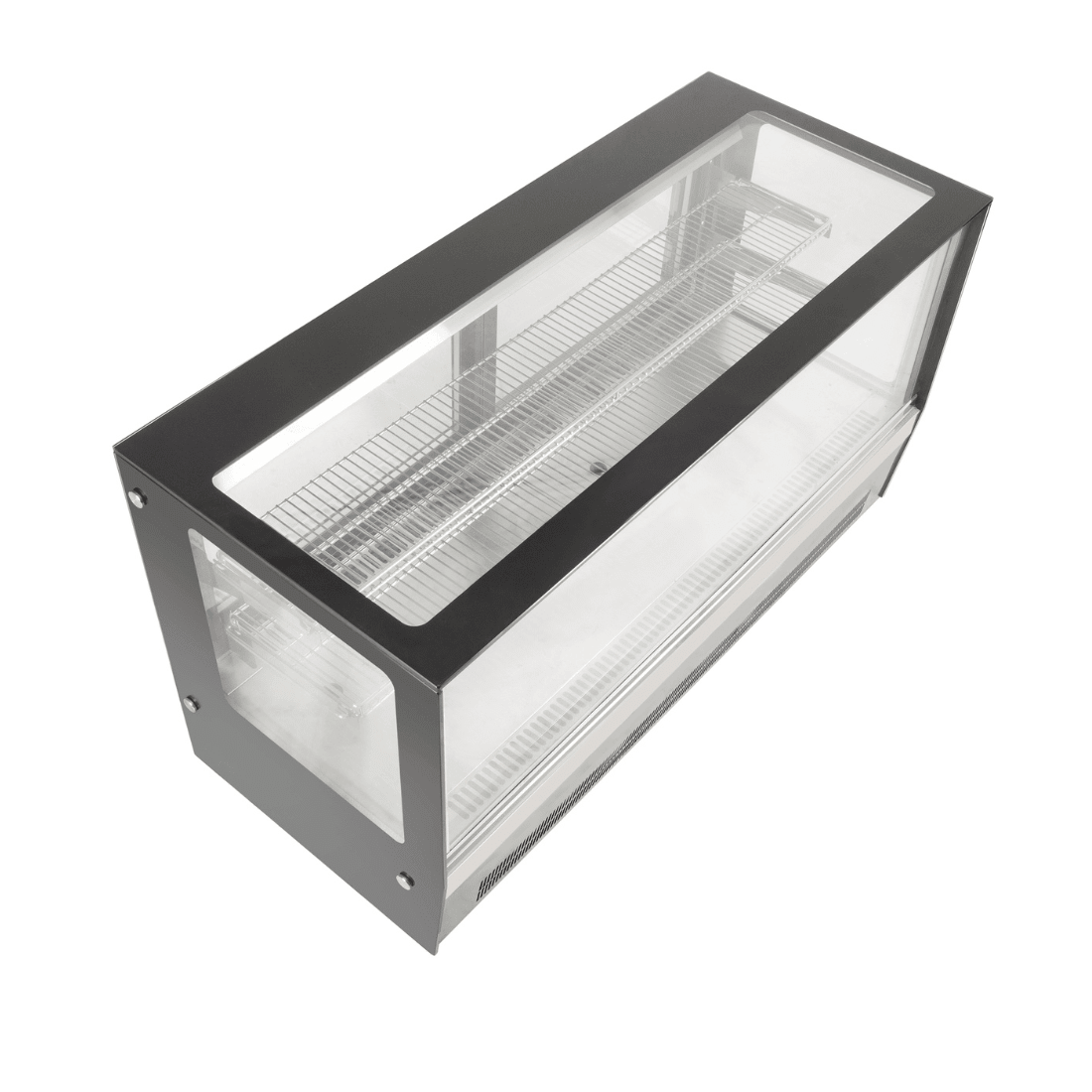 Bonvue Counter Top Square 2 Shelves Glass Cold Food Display GN - 1200RT - Commercial Kitchen Appliances