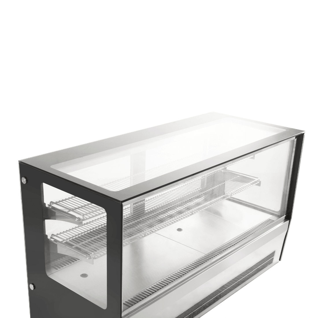 Bonvue Counter Top Square 2 Shelves Glass Cold Food Display GN - 1200RT - Commercial Kitchen Appliances