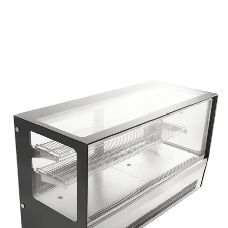 Bonvue Counter Top Square 2 Shelves Glass Cold Food Display GN - 1200RT - Commercial Kitchen Appliances