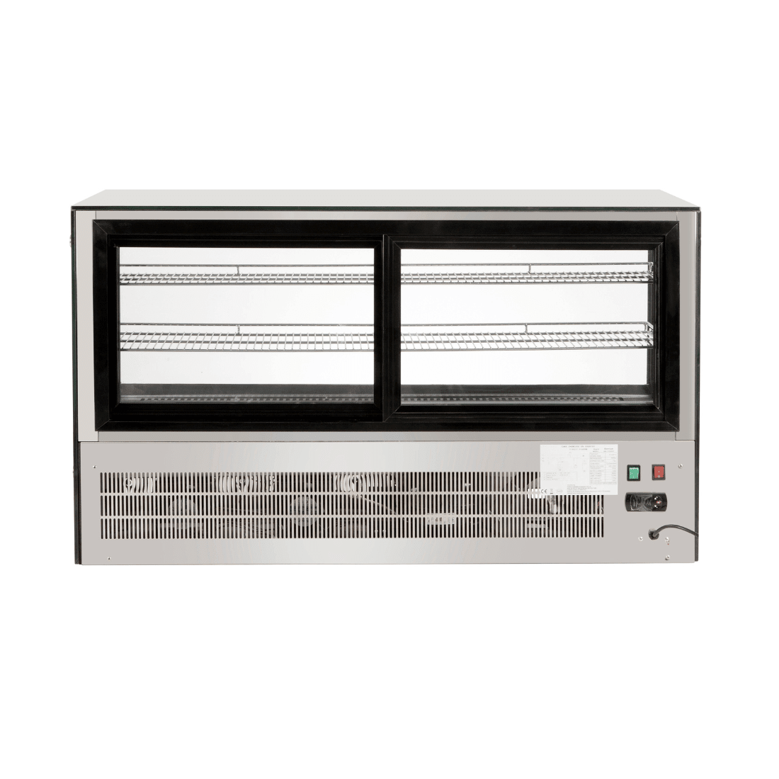 Bonvue Counter Top Square 2 Shelves Glass Cold Food Display GN - 1200RT - Commercial Kitchen Appliances