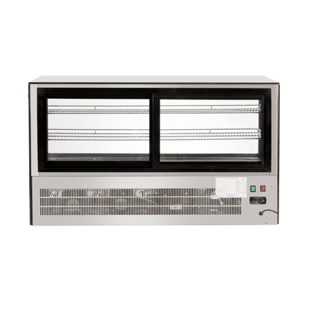 Bonvue Counter Top Square 2 Shelves Glass Cold Food Display GN - 1200RT - Commercial Kitchen Appliances