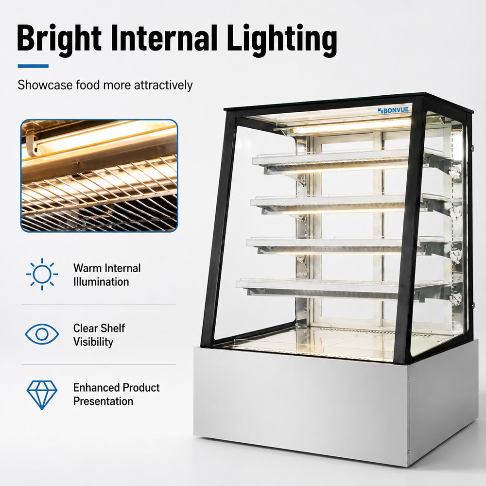 Bonvue H-SLP830C Deluxe Heated Display Cabinet - Bright Internal Lighting feature