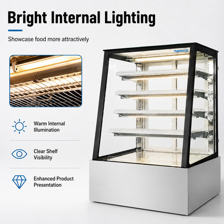 Bonvue H-SLP830C Deluxe Heated Display Cabinet - Bright Internal Lighting feature