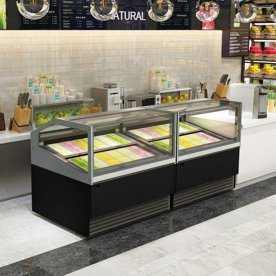 Bonvue Gelato / Ice Cream Display Showcase SGD - 12B - Commercial Kitchen Appliances