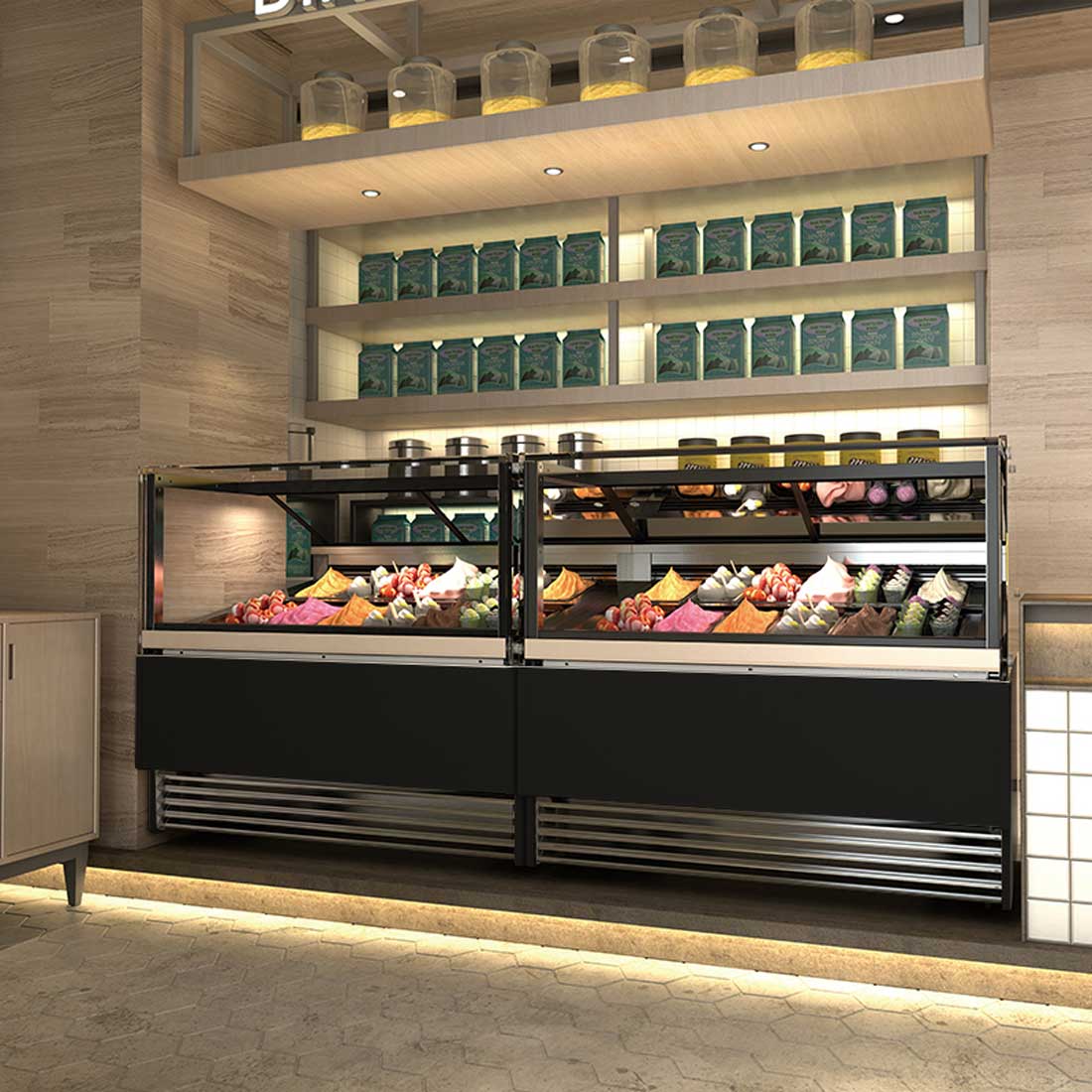 Bonvue Gelato / Ice Cream Display Showcase SGD - 12B - Commercial Kitchen Appliances