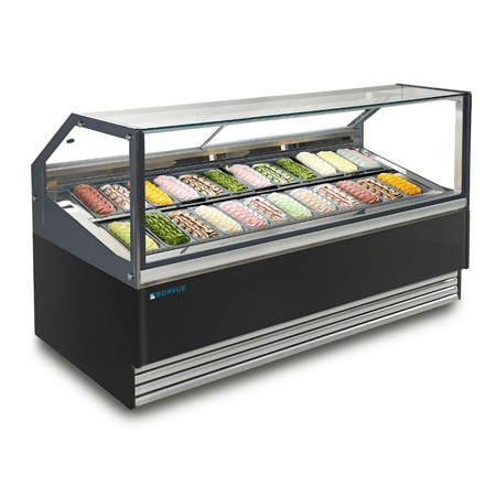 Bonvue Gelato / Ice Cream Display Showcase - SGD-24B - Commercial Kitchen Appliances