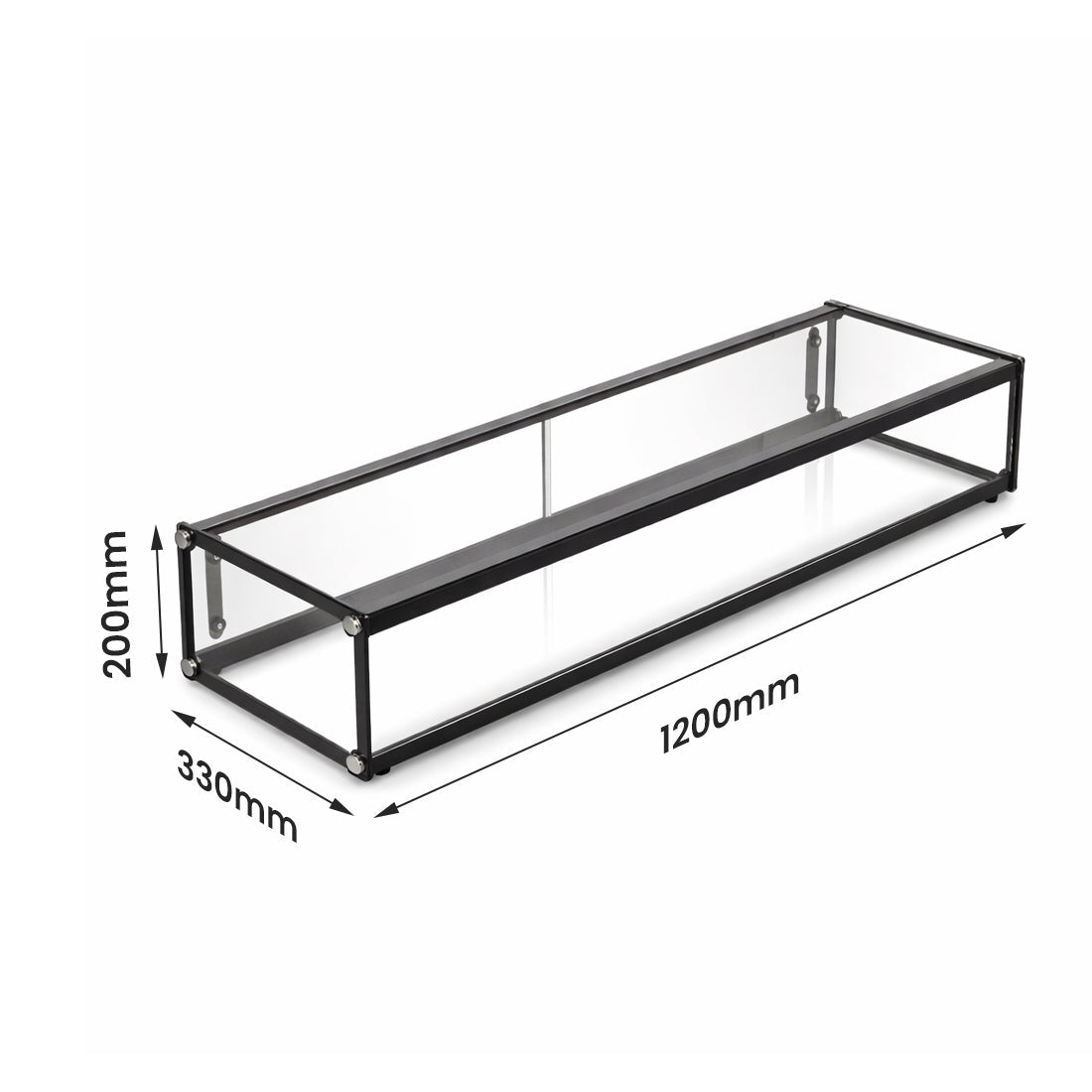 Bonvue AD1-1200 single-tier ambient showcase for cafes and bakeries