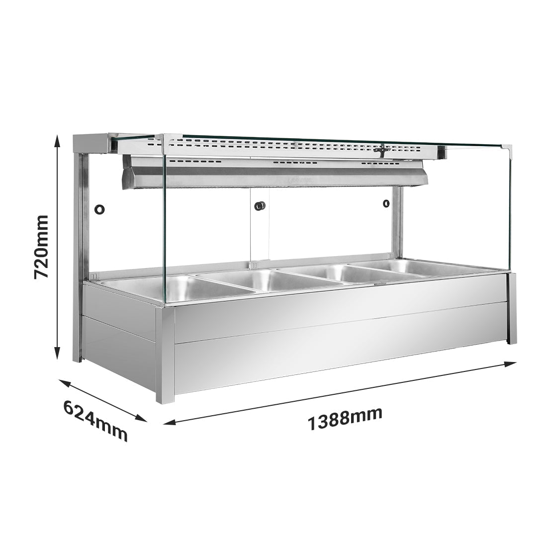 Bonvue Square Countertop Wet and Dry Bain Marie BM14SC - Commercial Kitchen Appliances