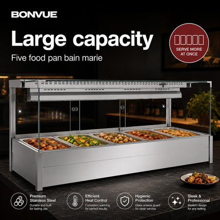 Bonvue Square Countertop Wet and Dry Bain Marie BM17SC - Commercial Kitchen Appliances