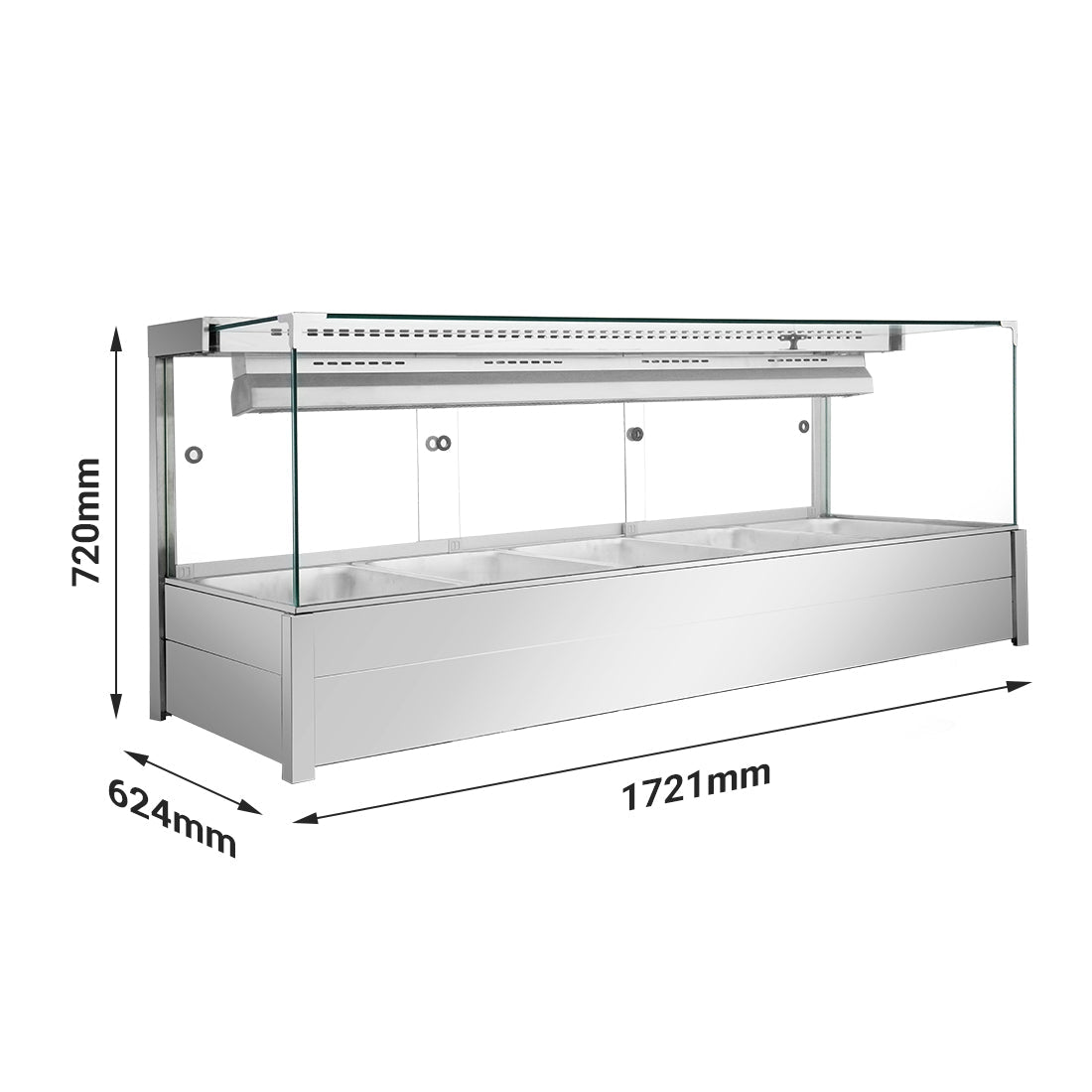 Bonvue Square Countertop Wet and Dry Bain Marie BM17SC - Commercial Kitchen Appliances