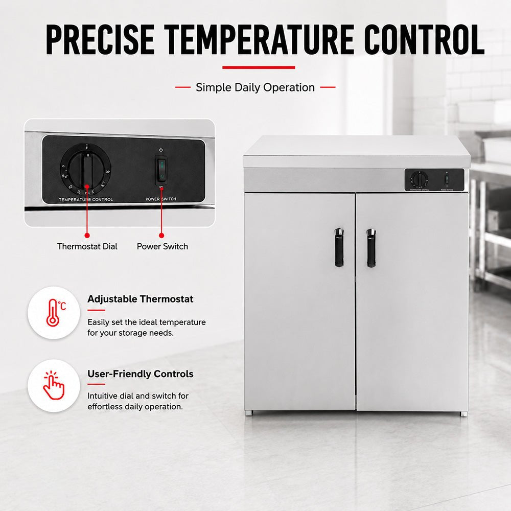 Bonvue Stainless Steel Double Cabinet Plate Warmer 120 Plates PW-DE - Commercial Kitchen Appliances