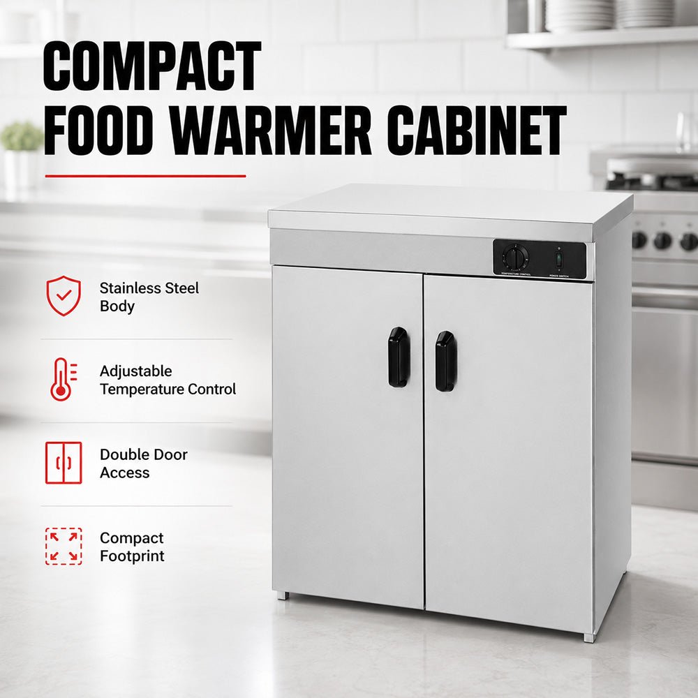 Bonvue Stainless Steel Double Cabinet Plate Warmer 120 Plates PW-DE - Commercial Kitchen Appliances